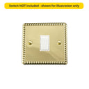 ElekTek Light Switch Conversion Metal Cover Plate Georgian Rope Brass No Wiring Single/Double
