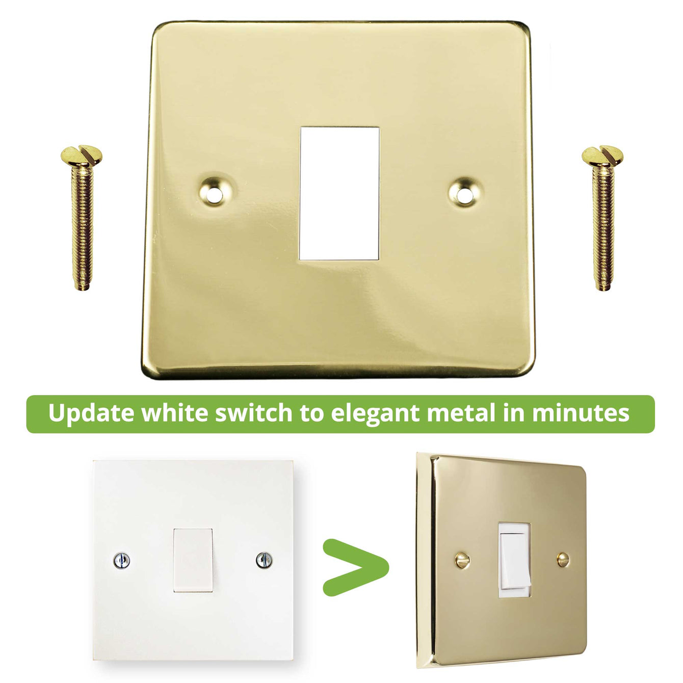 ElekTek Light Switch Conversion Metal Modern Cover Plate No Wiring Single Pink