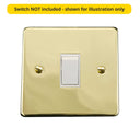 ElekTek Light Switch Conversion Metal Modern Cover Plate No Wiring Single