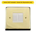 ElekTek Light Switch Conversion Metal Modern Cover Plate No Wiring Double