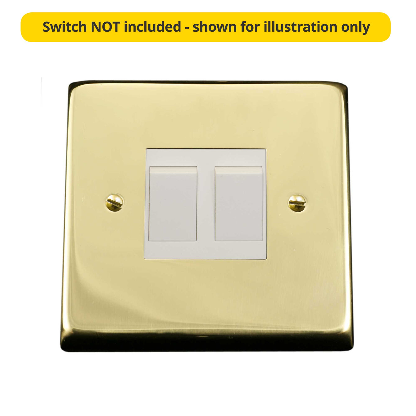ElekTek Light Switch Conversion Metal Modern Cover Plate No Wiring Double Antique White