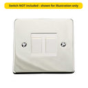 ElekTek Light Switch Conversion Metal Modern Cover Plate No Wiring Double