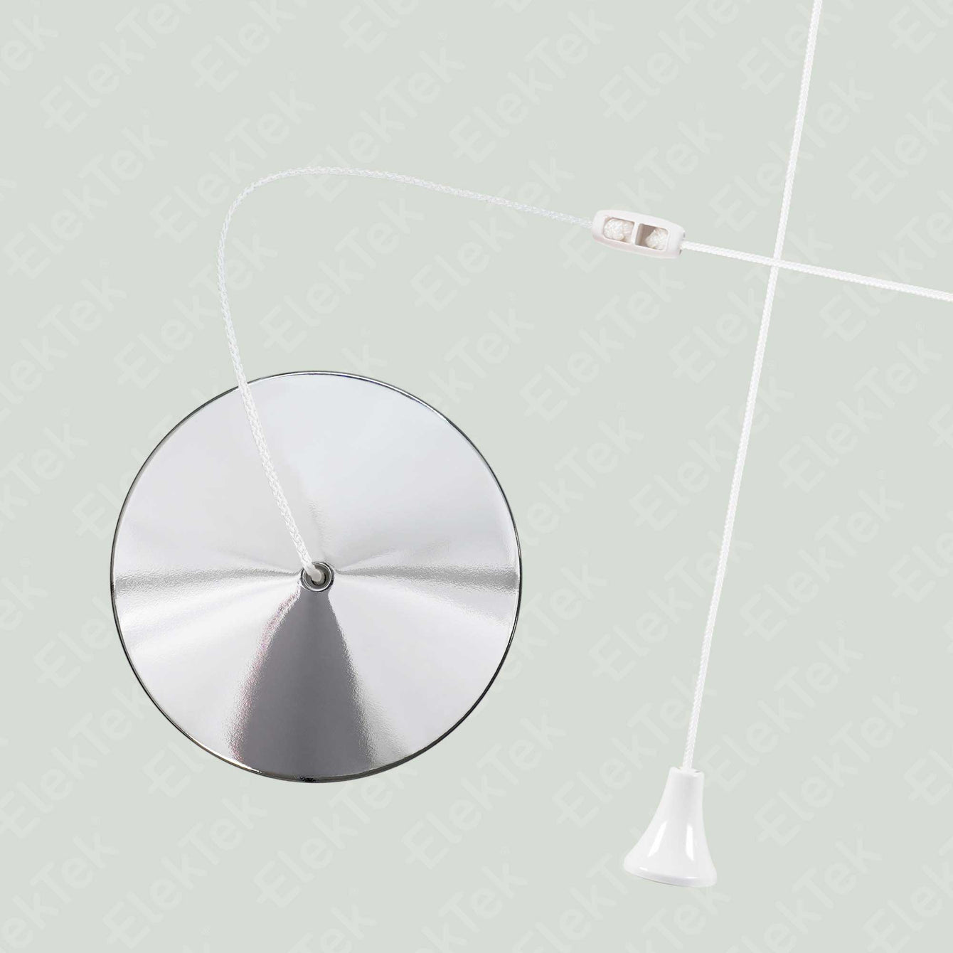 ElekTek Light Pull Cord Switch Ideal for Bathroom Ceiling with Metal Plated Cover (Matt Black - Thermoplastic) Brushed Brass / Black Cord
