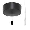 ElekTek Bathroom Ceiling Light Pull Cord Switch with Chrome Mini Cylinder Fob Handle