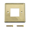 ElekTek Light Switch Conversion Metal Cover Plate Georgian Rope Brass No Wiring Single/Double