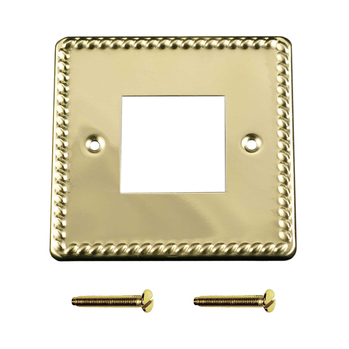 ElekTek Light Switch Conversion Metal Cover Plate Georgian Rope Brass No Wiring Single/Double