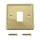 ElekTek Light Switch Conversion Metal Cover Plate Georgian Rope Brass No Wiring Single/Double