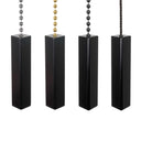ElekTek Light Pull Cord Chain Black Square Bar
