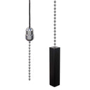 ElekTek Light Pull Cord Chain Black Square Bar