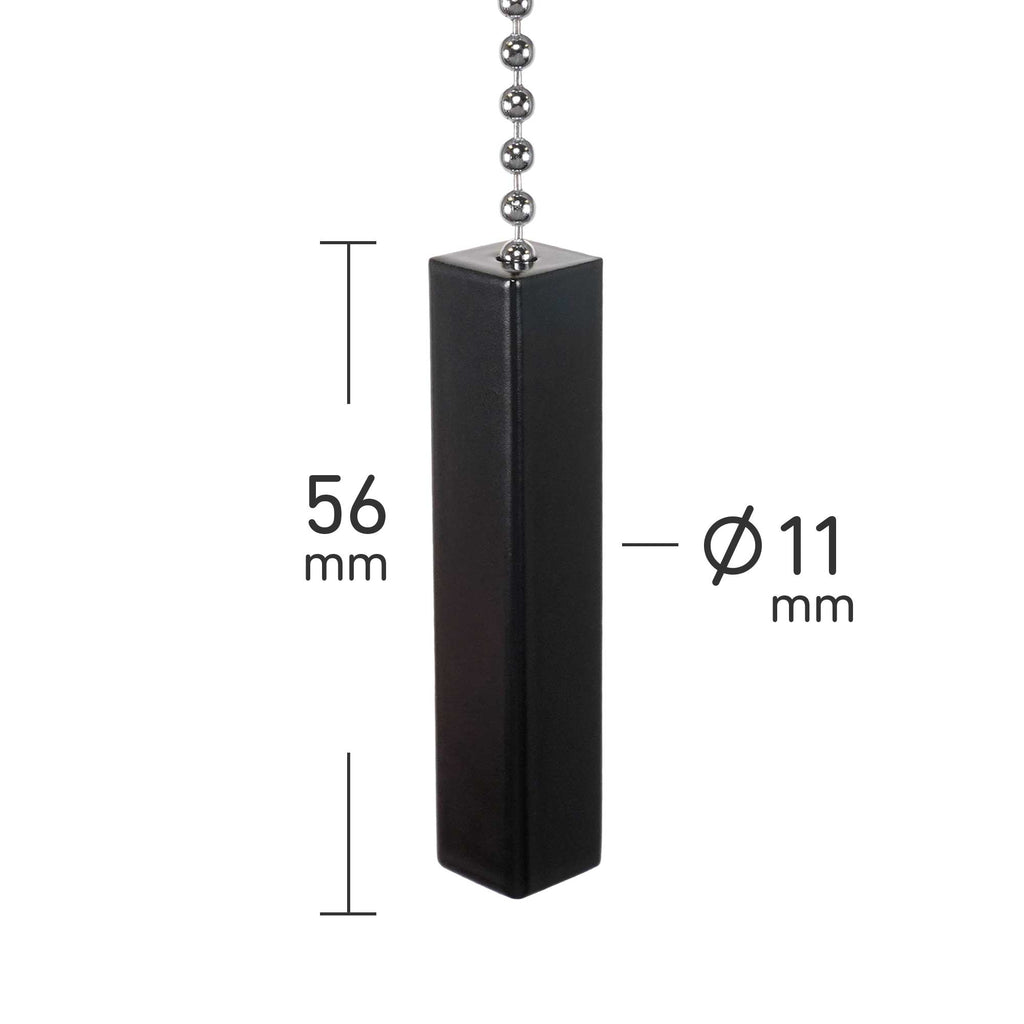ElekTek Light Pull Cord Chain Black Square Bar Buy It Better