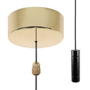 ElekTek Premium Metal Plated Brass Effect Bathroom Light Pull Cord Switch Kit with Pull Chain Handle