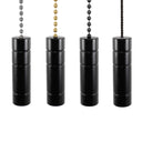 ElekTek Light Pull Cord Chain Black Cylinder