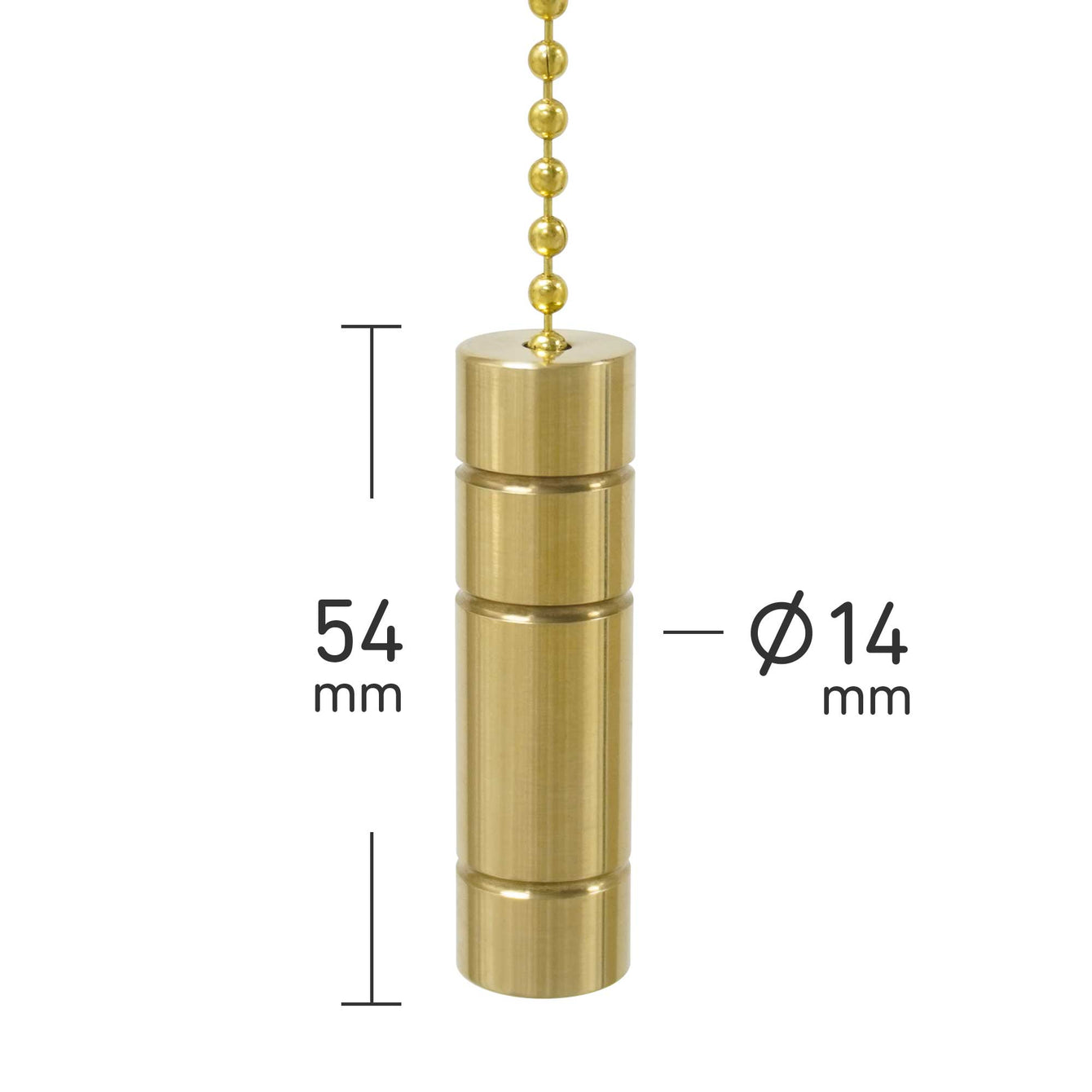 ElekTek Premium Metal Plated Brass Effect Bathroom Light Pull Cord Switch Kit with Pull Chain Handle Dark Oak Disc / Brass