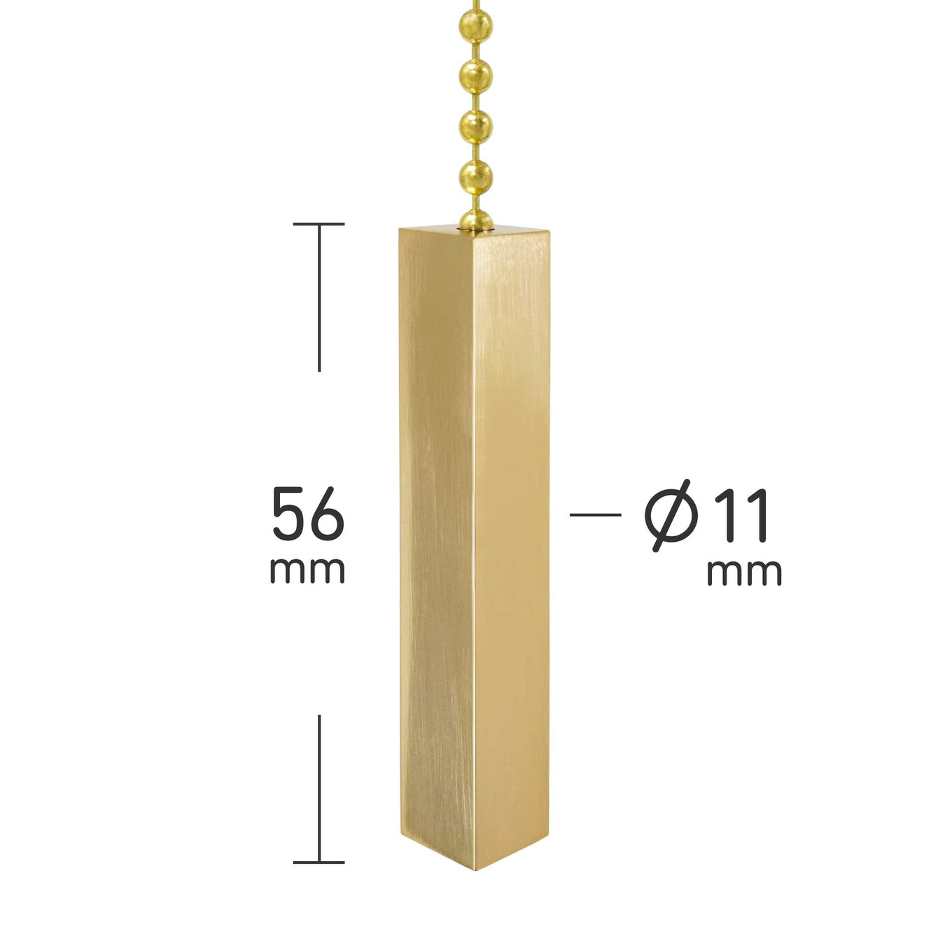 ElekTek Premium Metal Plated Brass Effect Bathroom Light Pull Cord Switch Kit with Pull Chain Handle