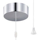 ElekTek Light Pull Cord Switch Ideal for Bathroom Ceiling with Metal Plated Cover (Matt Black - Thermoplastic)