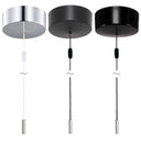 ElekTek Bathroom Ceiling Light Pull Cord Switch with Chrome Mini Cylinder Fob Handle