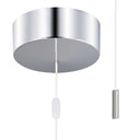 ElekTek Bathroom Ceiling Light Pull Cord Switch with Chrome Mini Cylinder Fob Handle