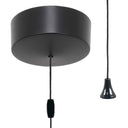 ElekTek Light Pull Cord Switch Ideal for Bathroom Ceiling with Metal Plated Cover (Matt Black - Thermoplastic)
