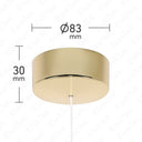 ElekTek Premium Metal Plated Brass Effect Bathroom Light Pull Cord Switch Kit with Pull Chain Handle