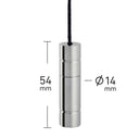ElekTek Light Pull Cord Chain Handle Chrome Cylinder With 80cm Matching Ball Chain or Cord