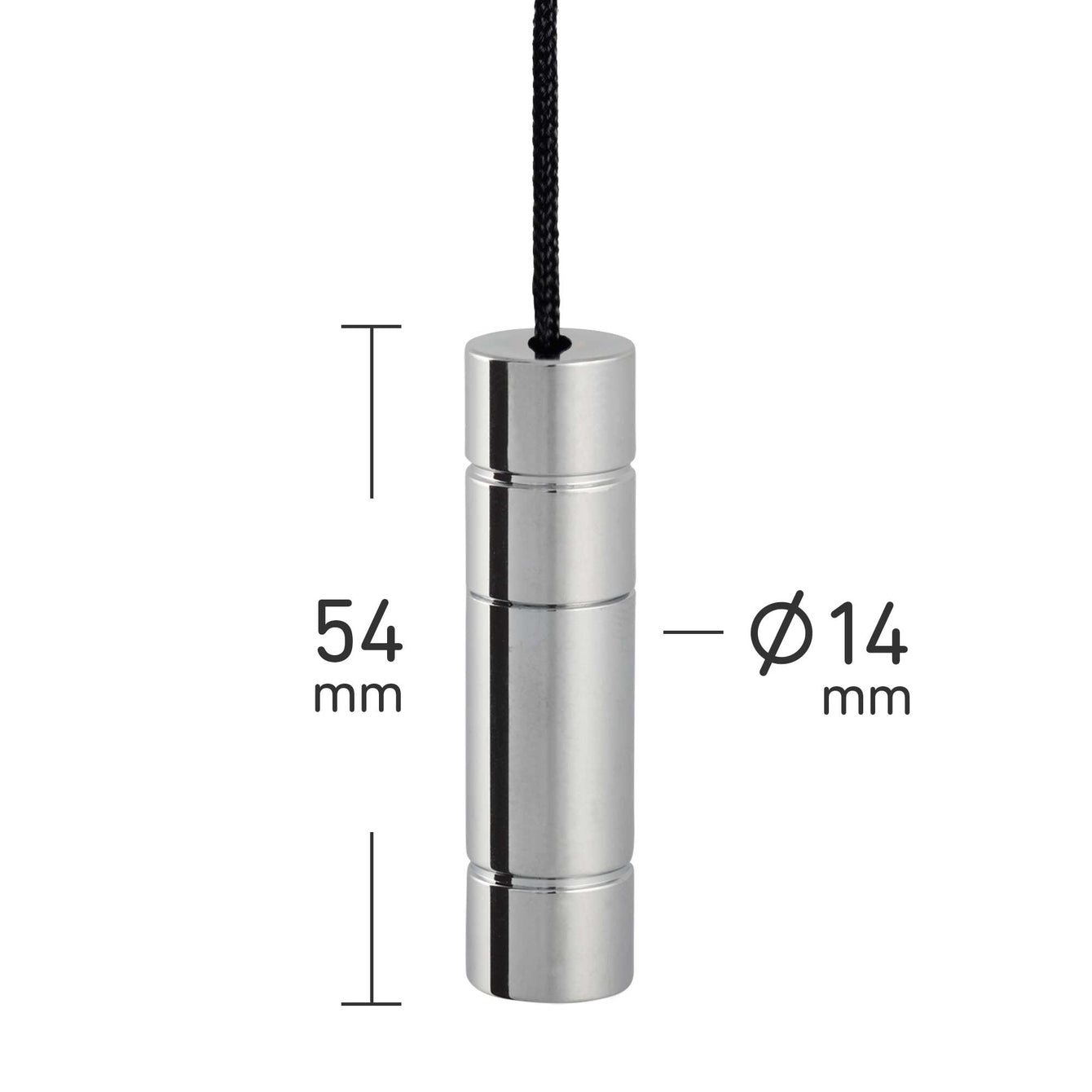 ElekTek Light Pull Cord Chain Handle Chrome Cylinder With 80cm Matching Ball Chain or Cord