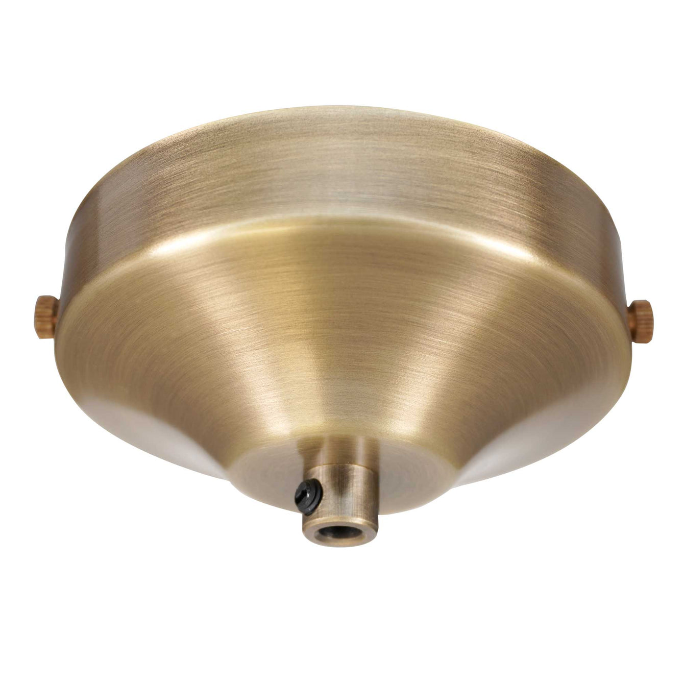 ElekTek 100mm Diameter Convex Ceiling Rose with Strap Bracket and Cord Grip Metallic Finishes Powder Coated Colours Willow Green