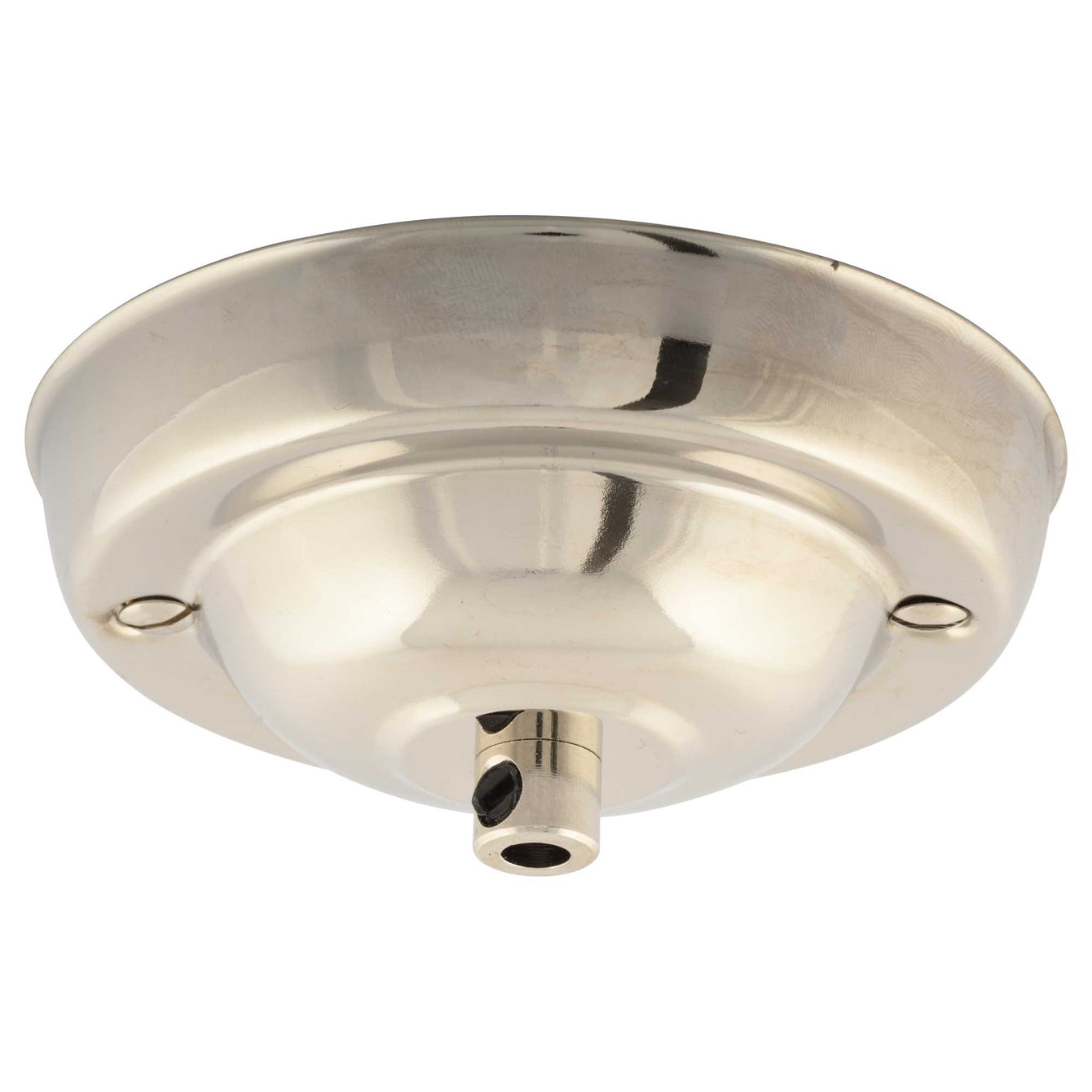 ElekTek 108mm Diameter Ceiling Rose with Cord Grip Metallic Finishes Powder Coated Colours For Light Fittings and Chandeliers Antique White