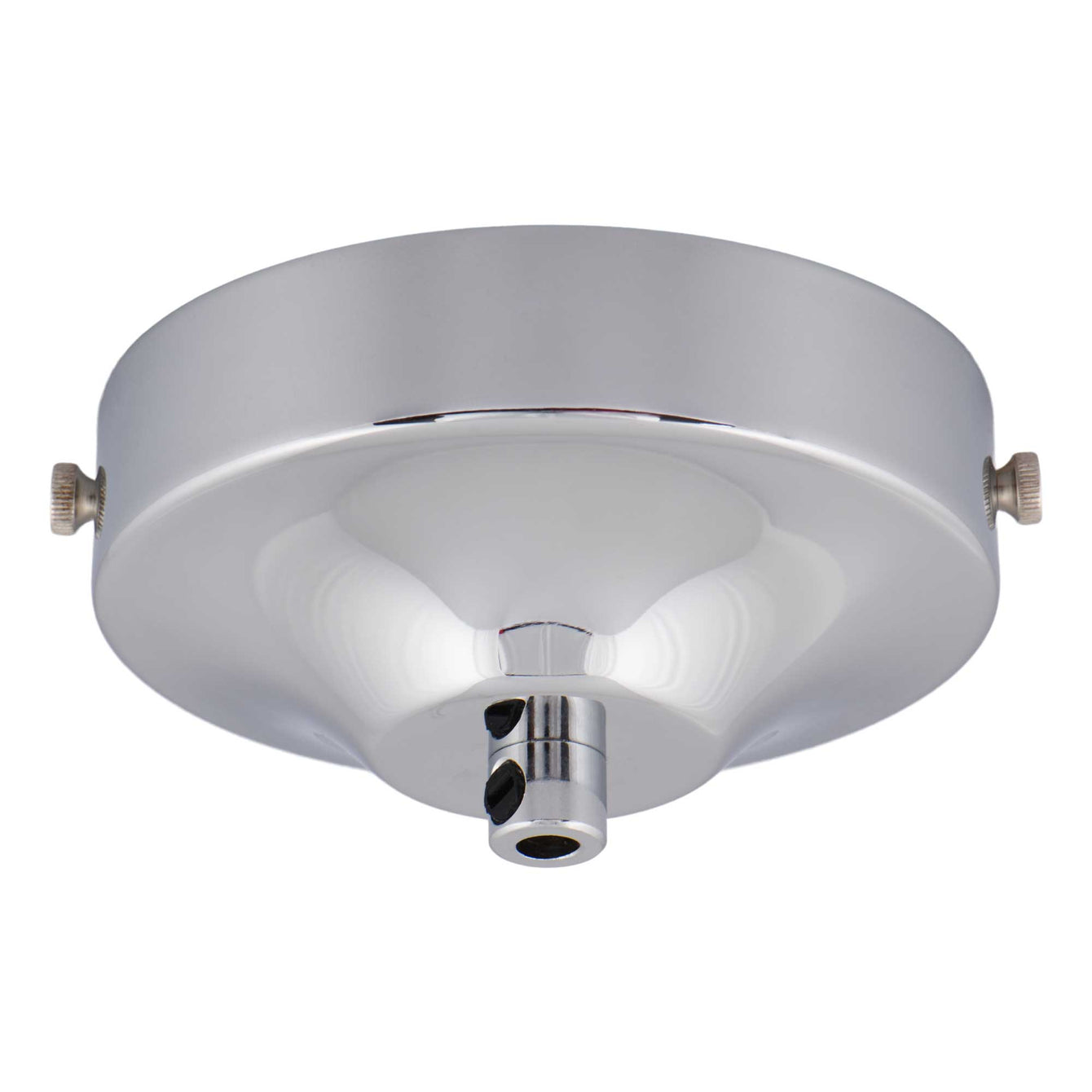 ElekTek 100mm Diameter Convex Ceiling Rose with Strap Bracket and Cord Grip Metallic Finishes Powder Coated Colours Dawn Blue