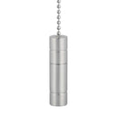 ElekTek Light Pull Cord Chain Handle Chrome Cylinder With 80cm Matching Ball Chain or Cord