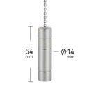 ElekTek Light Pull Cord Chain Handle Chrome Cylinder With 80cm Matching Ball Chain or Cord