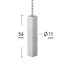 ElekTek Premium Chrome Bathroom Light Pull Switch Kit and Chain Extended Bundle