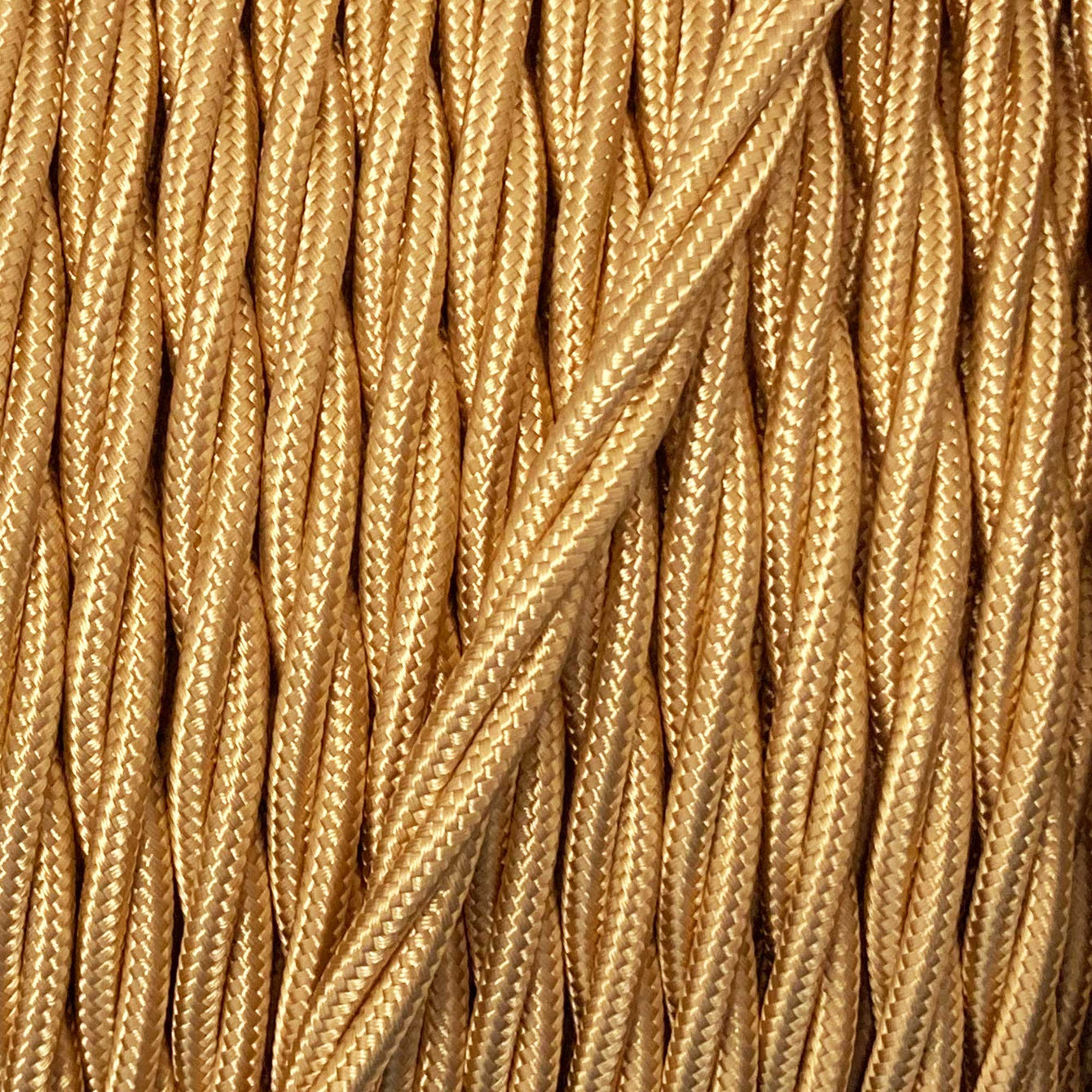 ElekTek Twisted Braided Fabric Lighting Cable Flex for Pendant or Table Lamp Per Linear Metre Colours Silver (Chrome / Nickel)