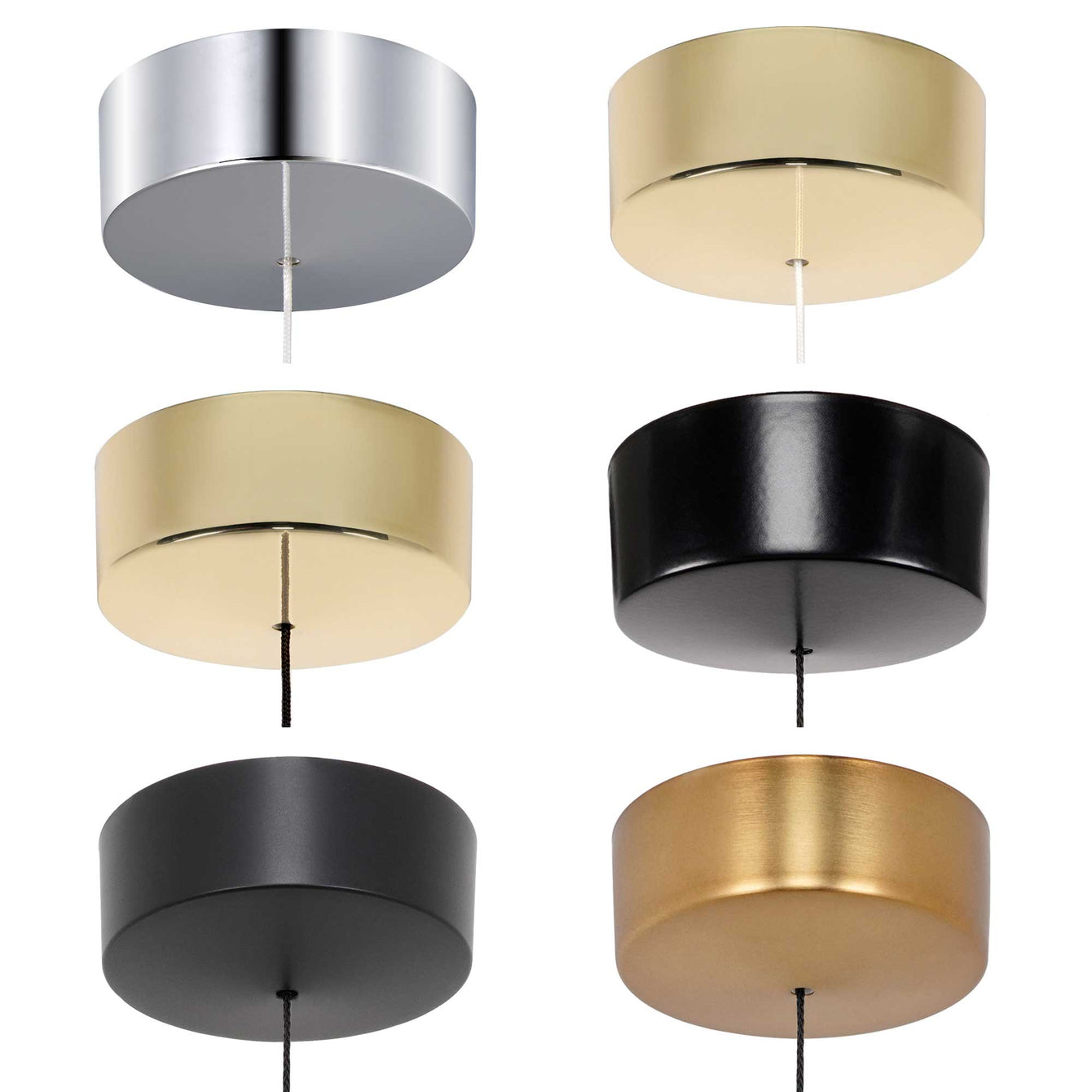 ElekTek Light Pull Cord Switch Ideal for Bathroom Ceiling with Metal Plated Cover (Matt Black - Thermoplastic) Chrome