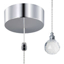 ElekTek Premium Chrome Bathroom Light Pull Switch Kit and Chain Extended Bundle
