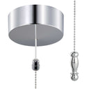 ElekTek Premium Chrome Bathroom Light Pull Switch Kit and Chain Extended Bundle