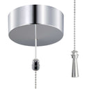 ElekTek Premium Chrome Bathroom Light Pull Switch Kit and Chain Extended Bundle