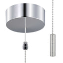 ElekTek Premium Chrome Bathroom Light Pull Switch Kit and Chain Extended Bundle