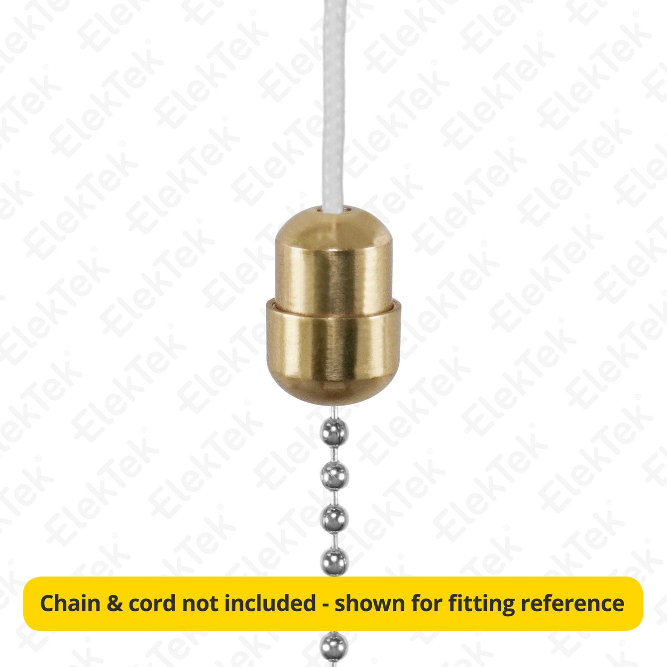 ElekTek Light Pull Cord Chain Connector Antique Brass