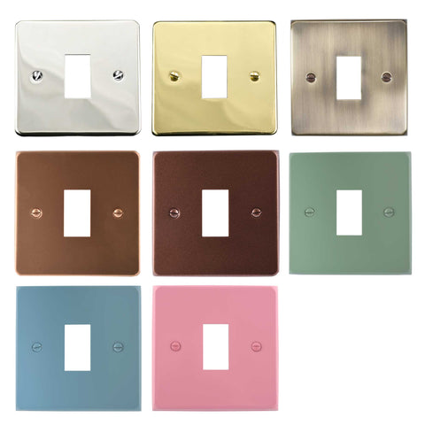 ElekTek Light Switch Conversion Metal Modern Cover Plate No Wiring Single