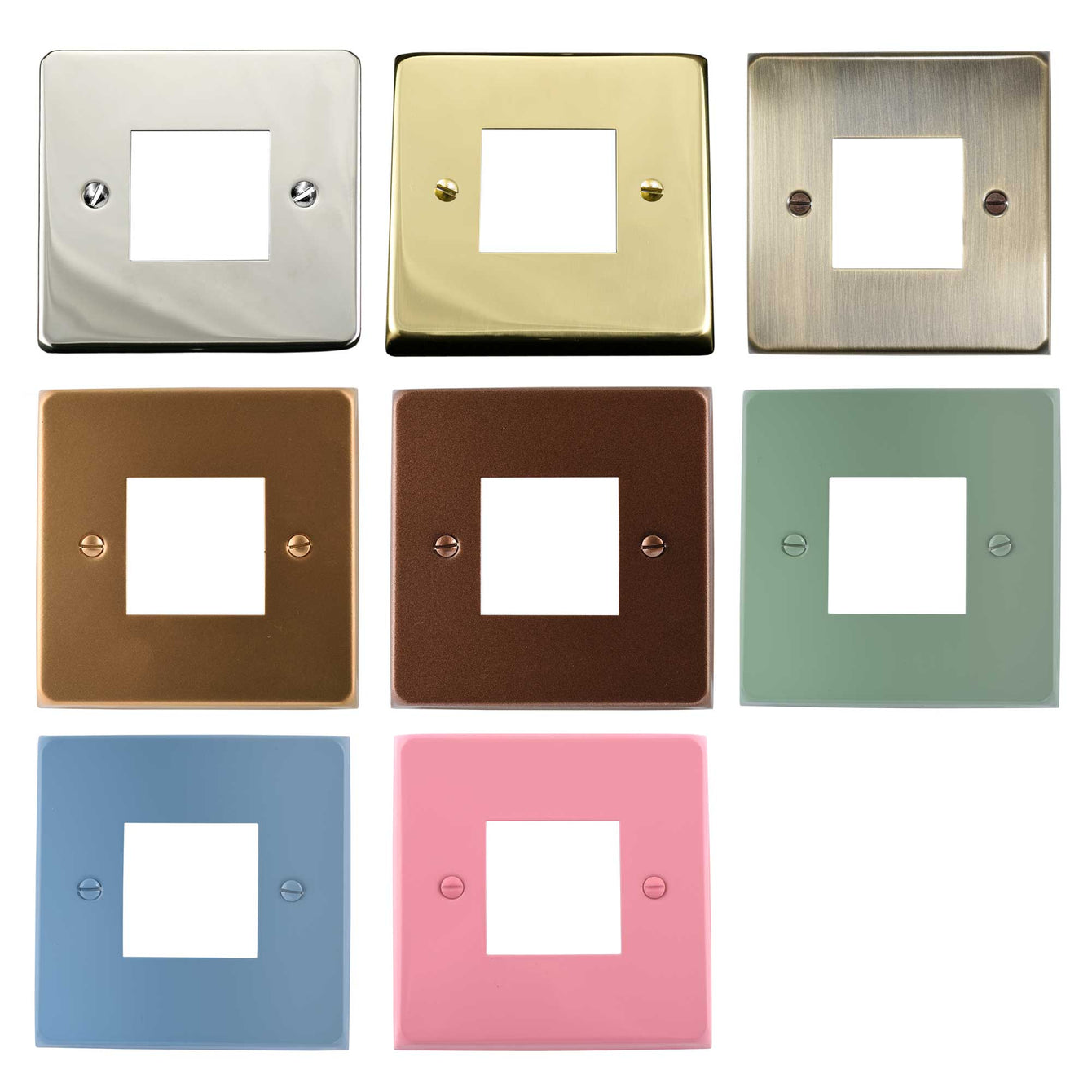 ElekTek Light Switch Conversion Metal Modern Cover Plate No Wiring Double Chrome