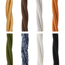 ElekTek Twisted Braided Fabric Lighting Cable Flex for Pendant or Table Lamp Per Linear Metre Colours