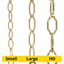 ElekTek Heavy Duty Gothic Open Link Chain for Chandelier & Lighting 52 x 26.5mm Per Linear Metre