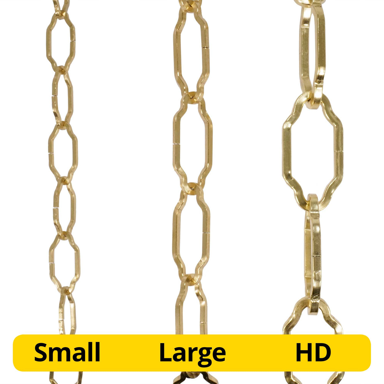 ElekTek Heavy Duty Gothic Open Link Chain for Chandelier & Lighting 52 x 26.5mm Per Linear Metre