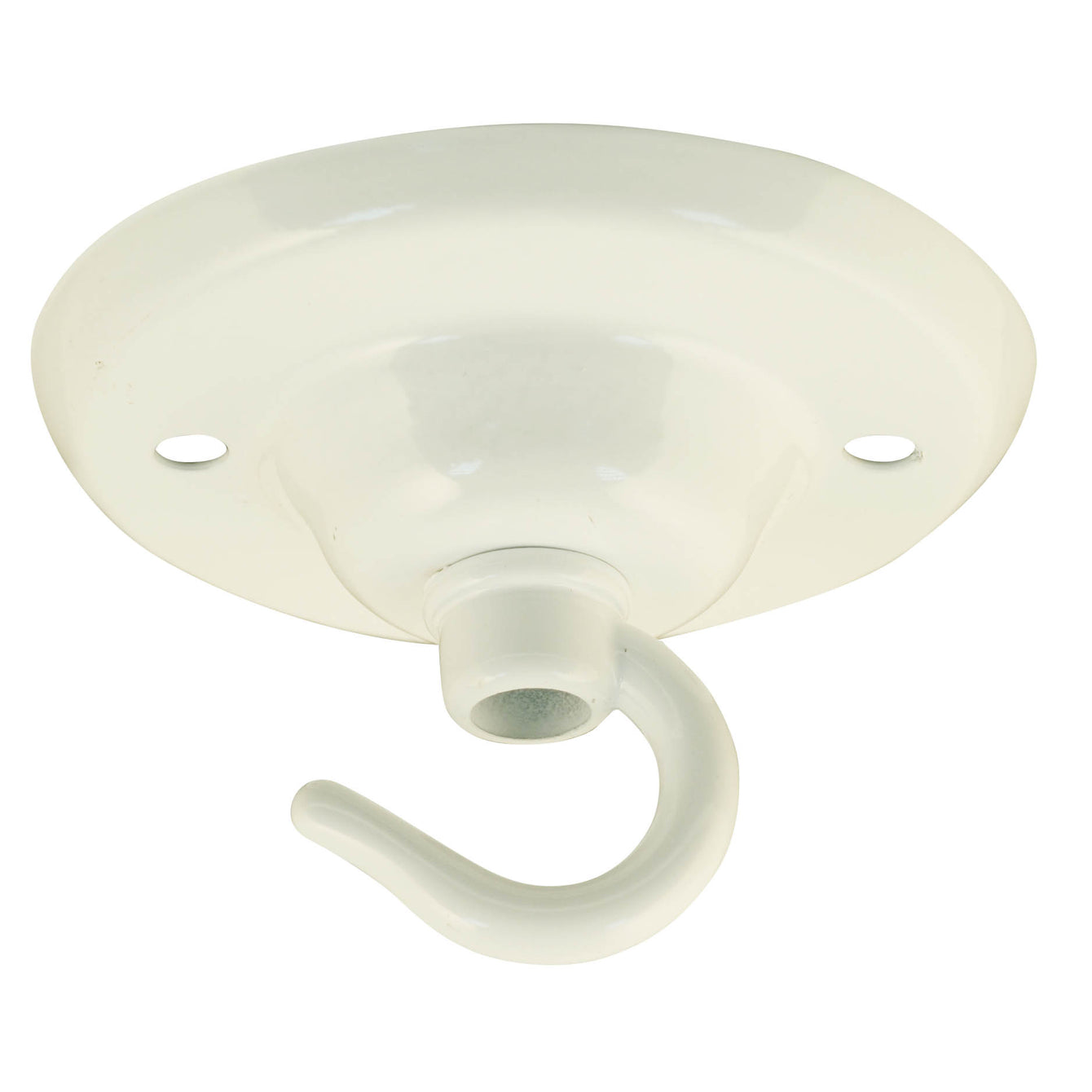 ElekTek 75mm Diameter Ceiling Plate with Hook Metallic Finishes Powder Coated Colours