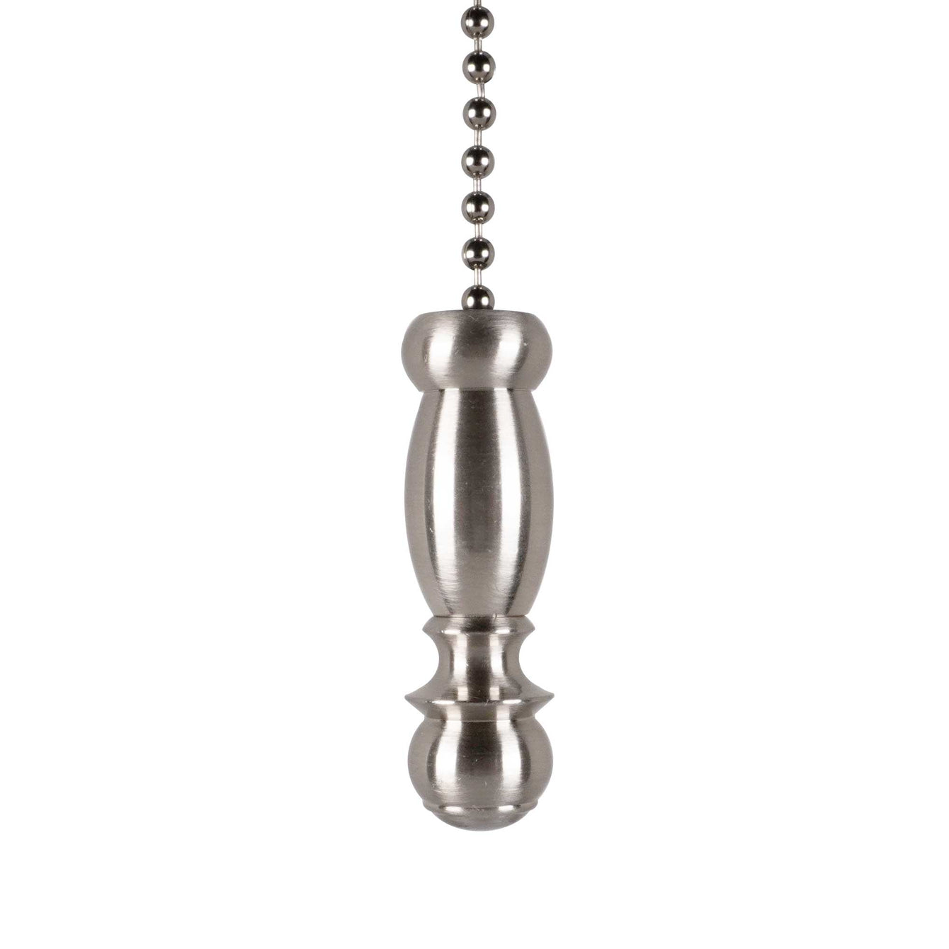 ElekTek Light Pull Chain Finial Pendant With 80cm Matching Chain Satin Chrome