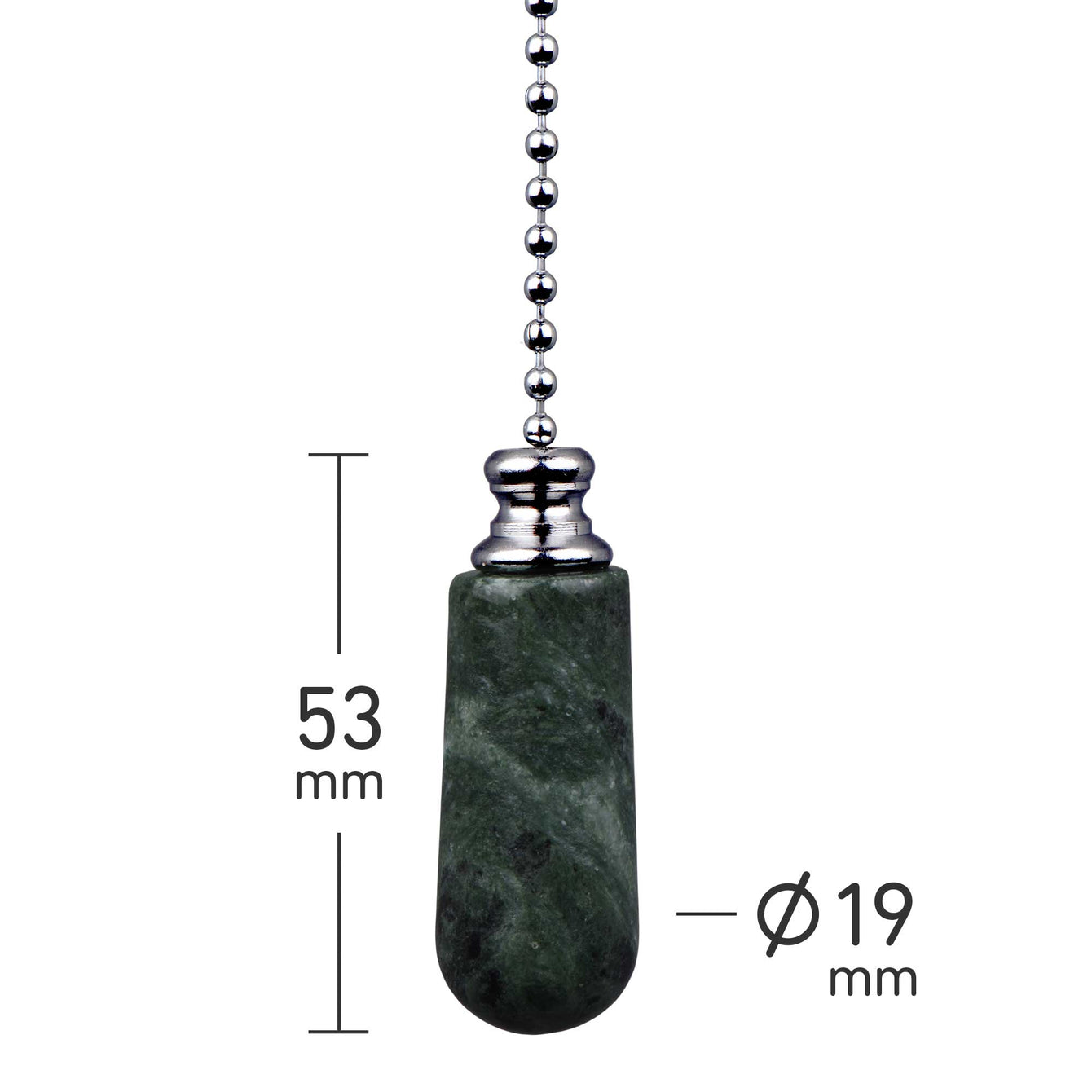 ElekTek Light Pull Chain Marble Drop With 80cm Matching Chain