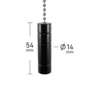 ElekTek Light Pull Cord Chain Black Cylinder