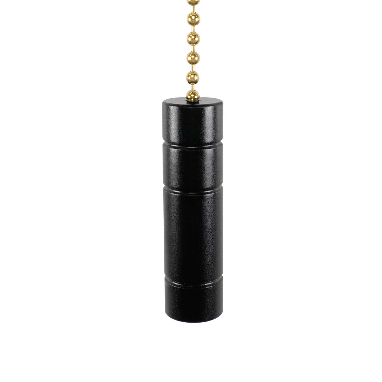 ElekTek Light Pull Cord Chain Black Cylinder Black/Cord