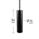 ElekTek Light Pull Cord Chain Black Cylinder
