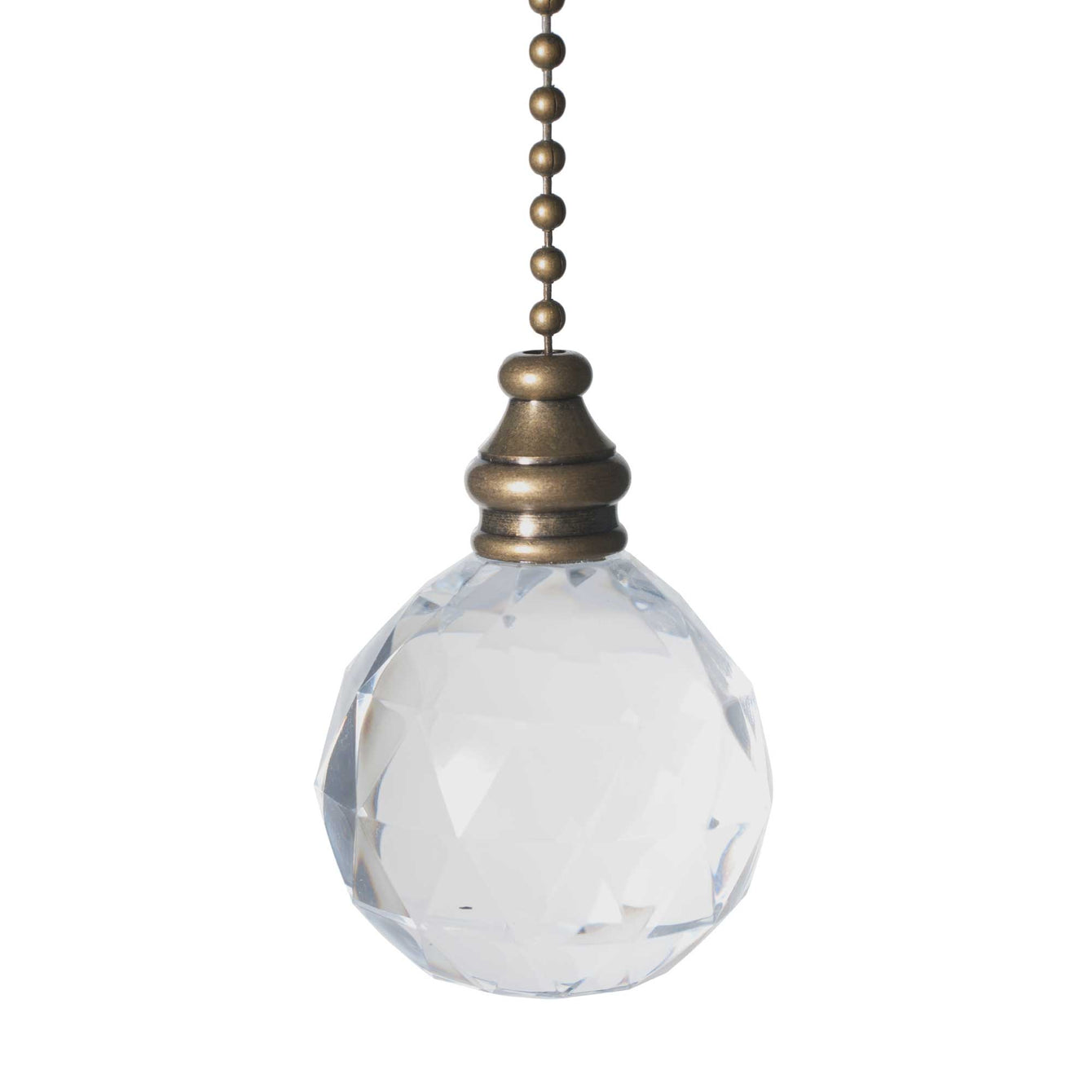 ElekTek Light Pull Chain Acrylic Crystal Ball With 80cm Matching Chain